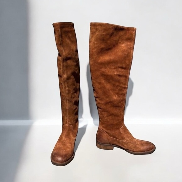 🌻NEW Born Borman Knee High Distressed Rust Copper Leather Boots Size 6 - Picture 7 of 13